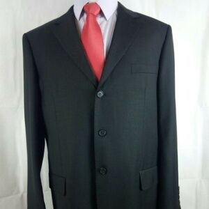 Mizanni Super 120's Men's 46L Black Suit Blazer